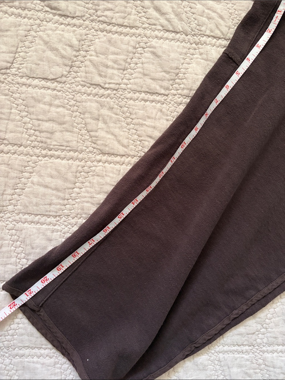 BiBi Brown Barrel Cargo Pants with Flap Pockets - Washed Terry Fabric- sz Large - Picture 10 of 14